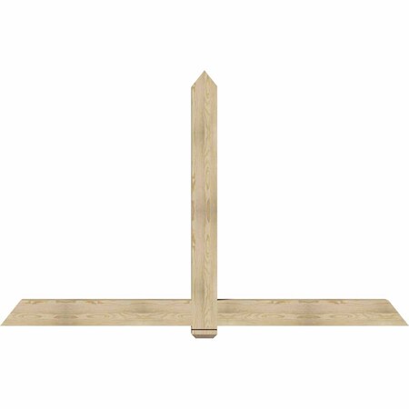 Ekena Millwork Eugene Rough Sawn Timber Gable Bracket, Douglas Fir, 96"W x 60"H x 6"D x 6"F, 15/12 Pitch GBW096X60X0606EUG00RDF